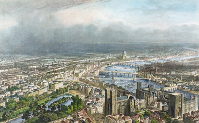 General Aspect of London, from Westminster Abbey, engraved by A. Appert, published by Alfred Chardon by Nicolas Marie Joseph Chapuy